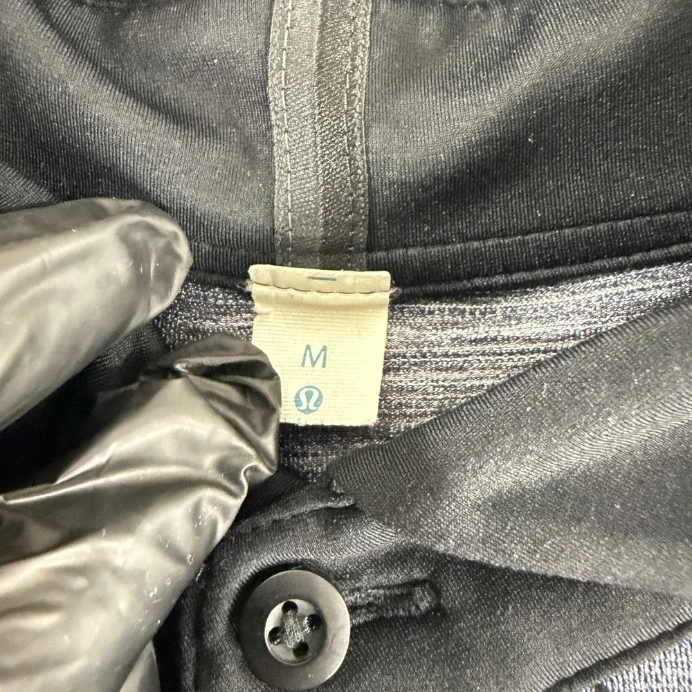 Lululemon Assert Polo Shirt Mens Medium Blue Black Athletic Golf Performance